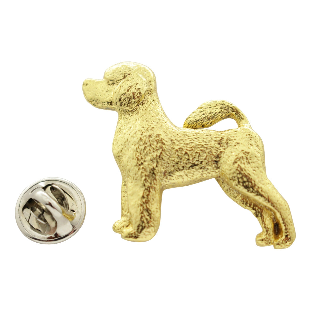 Portuguese Water Dog Pin ~ 24K Gold ~ Lapel Pin ~ 24K Gold Lapel Pin ~ Sarah's Treats & Treasures
